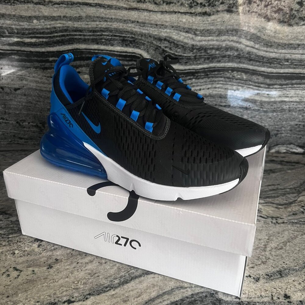 Nike Air Max 270 Women's Shoes (AH8050-028, ANTHRACITE/PHOTO BLUE-BLACK-WHITE)